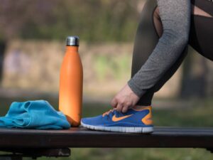 Healthy lifestyle with balanced nutrition and exercise